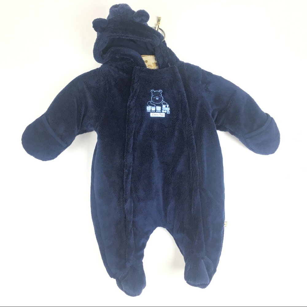 Pooh Coverall Bodysuit Blue 3 mos